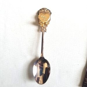 Candis Silverplated Mother's Day Vintage Collectible Spoon with Heart and Rose